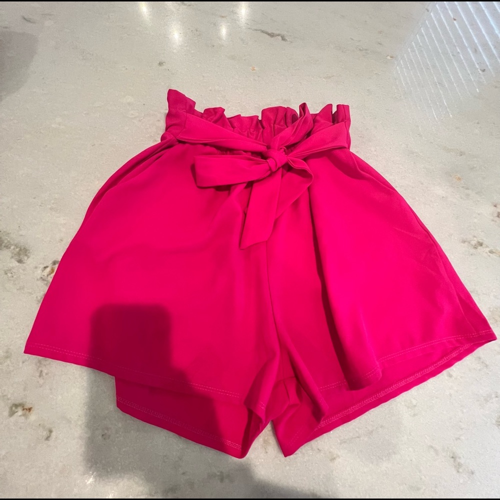 Hot pink shorts